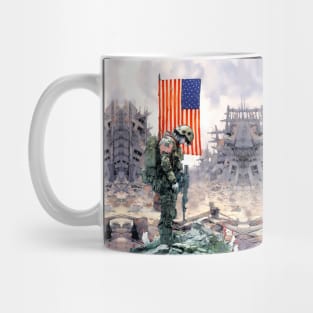 Memorial Day: Remembering Sacrifices, A Call for Unity and Service on a Dark Background Mug